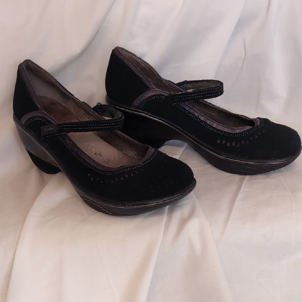 Jambu Black Mary Jane Platform Heels